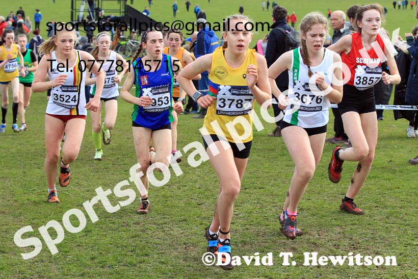 Girls Under-15s 2022 CAU Inter Counties Cross Country, Prestwold Hall, Loughborough.  Photo: David T. Hewitson/Sports for All Pics